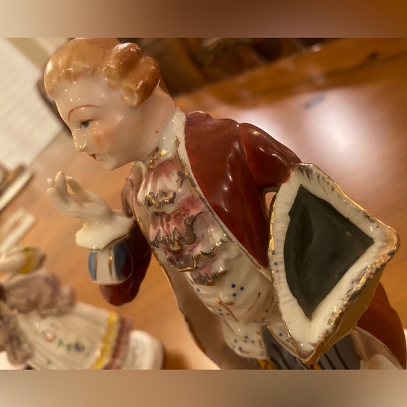 VINTAGE SET OF HAND PAINTED FERN OF JAPAN PORCELAIN FIGURINES - Picture 16 of 16